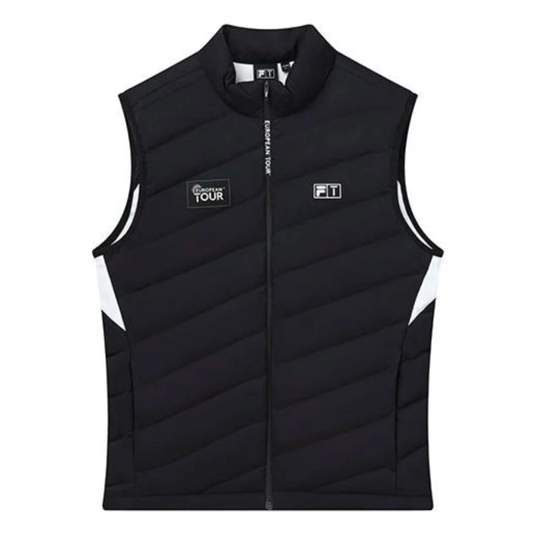 Gilet da atletica con colletto rialzato e stampa "Black White"