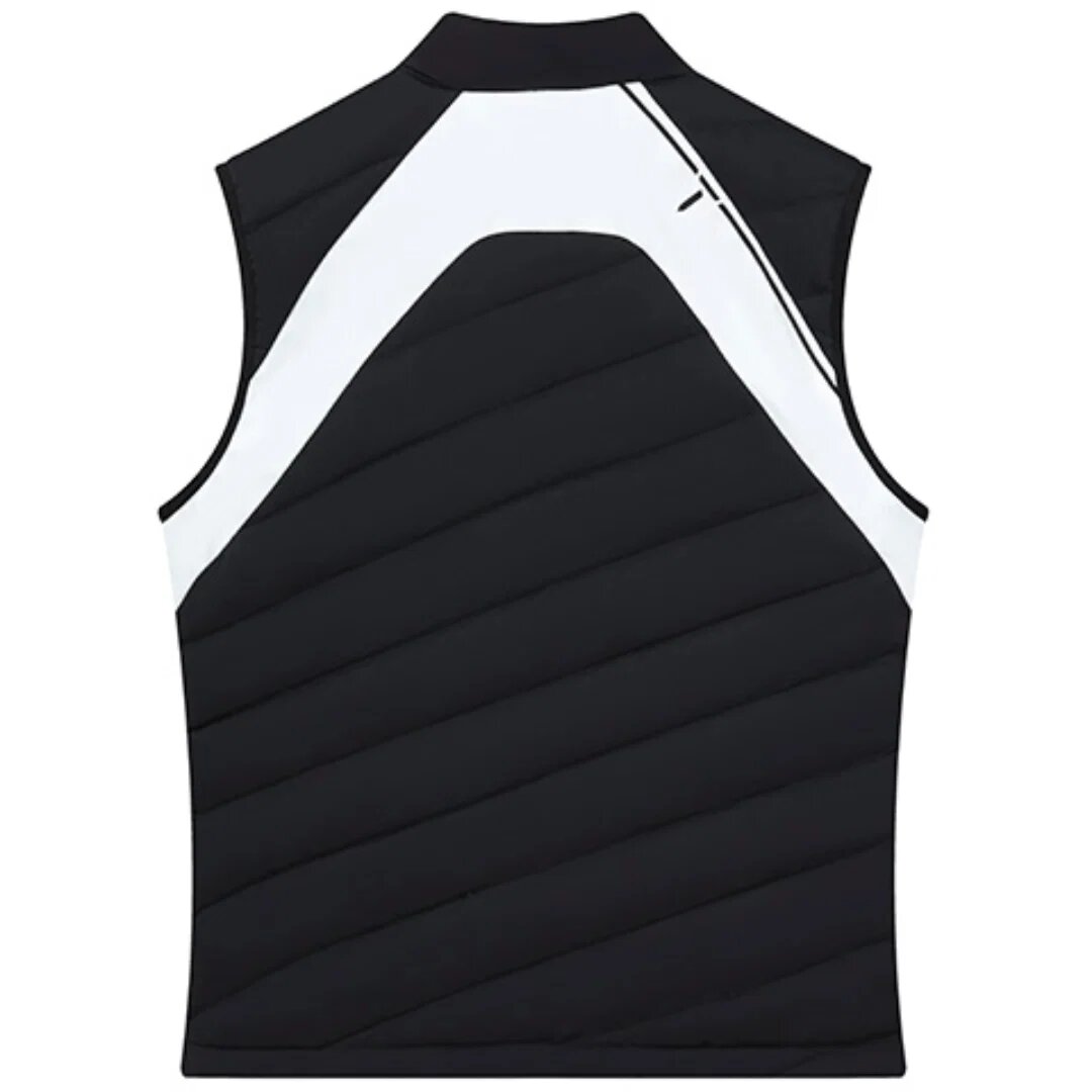 Gilet da atletica con colletto rialzato e stampa "Black White"