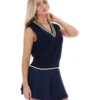Gilet Fila Jorja in maglia a trecce blu navy
