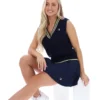 Gilet Fila Jorja in maglia a trecce blu navy