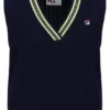 Gilet Fila Jorja in maglia a trecce blu navy