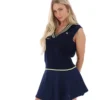 Gilet Fila Jorja in maglia a trecce blu navy