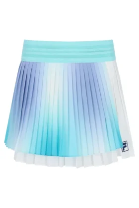 Gonna da tennis a pieghe avvolgente da donna Aqua