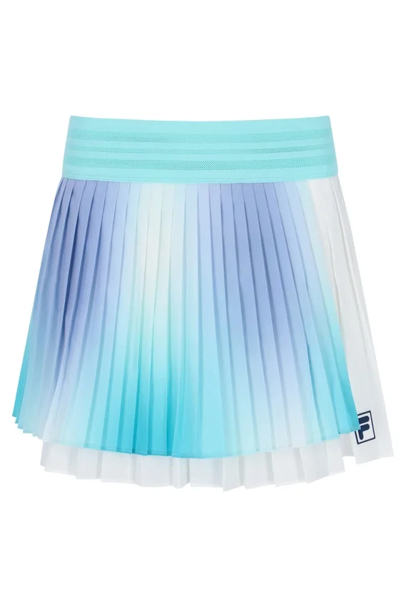 Gonna da tennis a pieghe avvolgente da donna Aqua