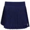 Gonna da tennis a portafoglio plissettata da donna blu navy