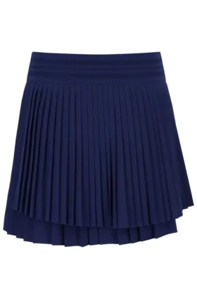 Gonna da tennis a portafoglio plissettata da donna blu navy