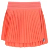 Gonna da tennis avvolgente a pieghe da donna arancione neon