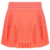Gonna da tennis avvolgente a pieghe da donna arancione neon