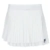 Gonna da tennis avvolgente a pieghe da donna in bianco sporco