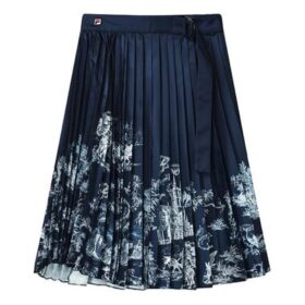 Gonna lunga casual "Navy White"