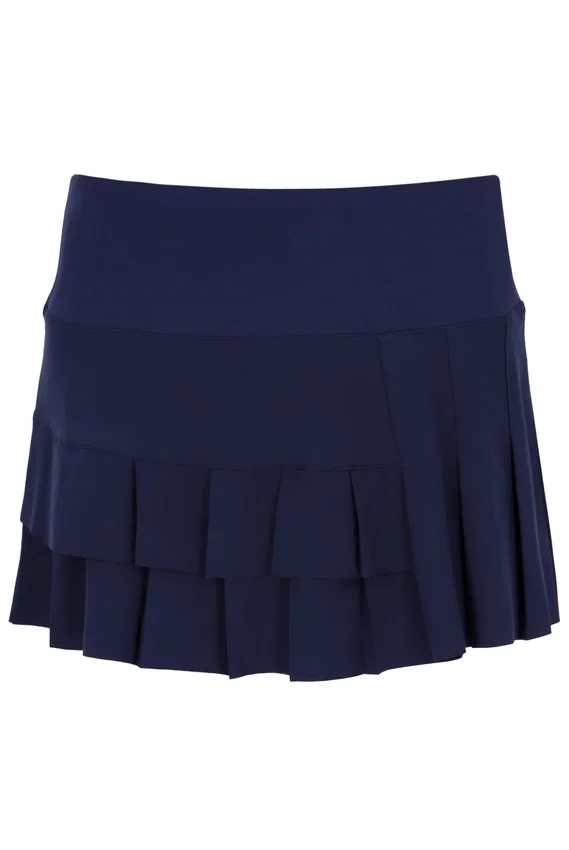 Gonna-pantaloncino a pieghe Alley blu navy di Fila