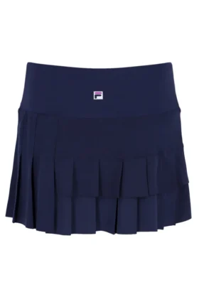 Gonna-pantaloncino a pieghe Alley blu navy di Fila