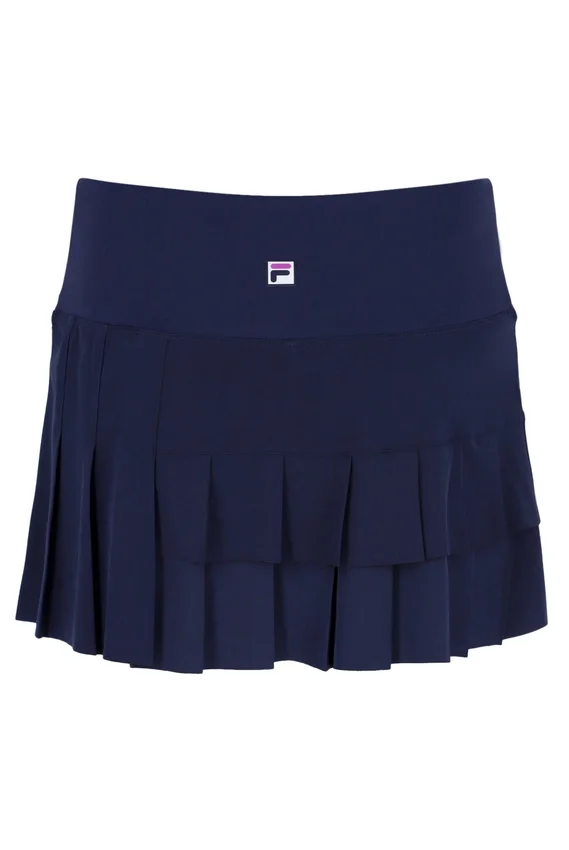 Gonna-pantaloncino a pieghe Alley blu navy di Fila