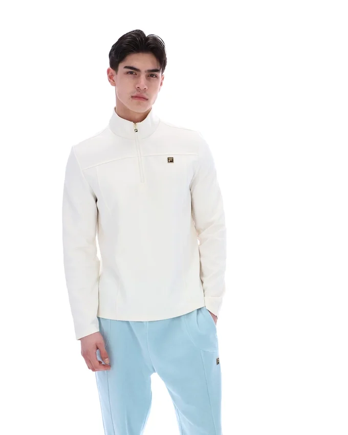Hogan 1/4 Zip Up color latte di cocco