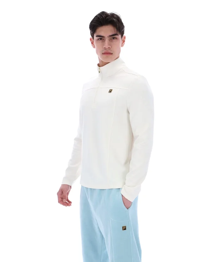 Hogan 1/4 Zip Up color latte di cocco