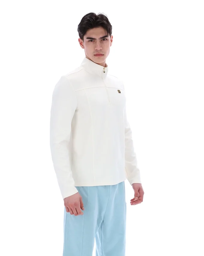 Hogan 1/4 Zip Up color latte di cocco