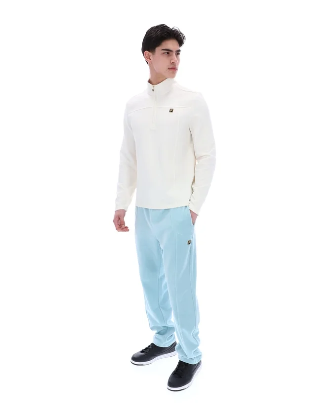 Hogan 1/4 Zip Up color latte di cocco