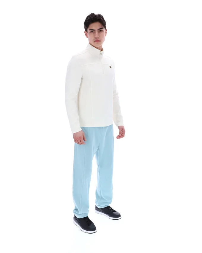 Hogan 1/4 Zip Up color latte di cocco