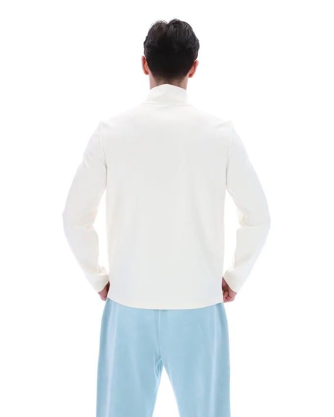 Hogan 1/4 Zip Up color latte di cocco