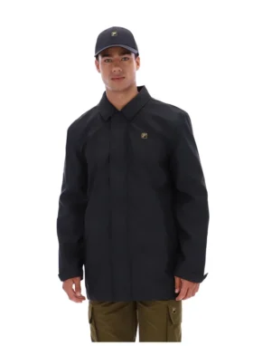 Impermeabile nero Sammy con zip integrale