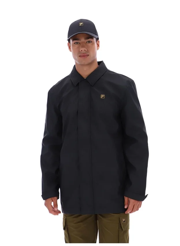 Impermeabile nero Sammy con zip integrale