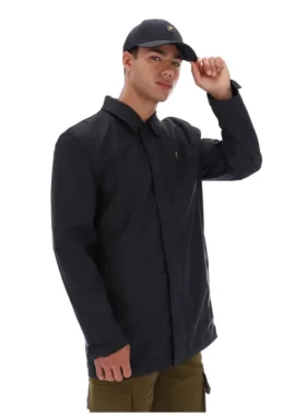 Impermeabile nero Sammy con zip integrale