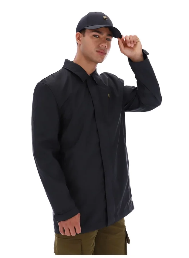 Impermeabile nero Sammy con zip integrale