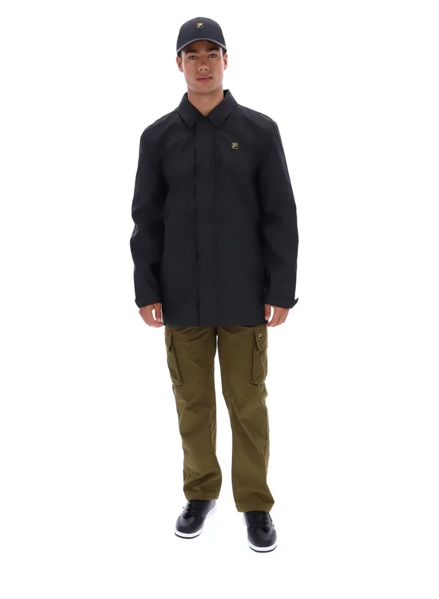 Impermeabile nero Sammy con zip integrale