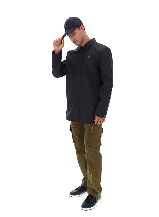 Impermeabile nero Sammy con zip integrale