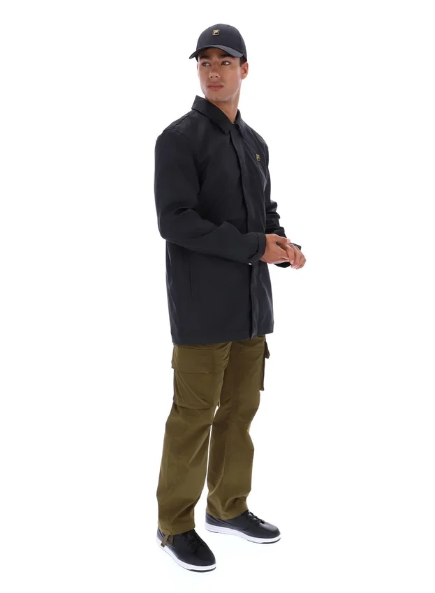Impermeabile nero Sammy con zip integrale