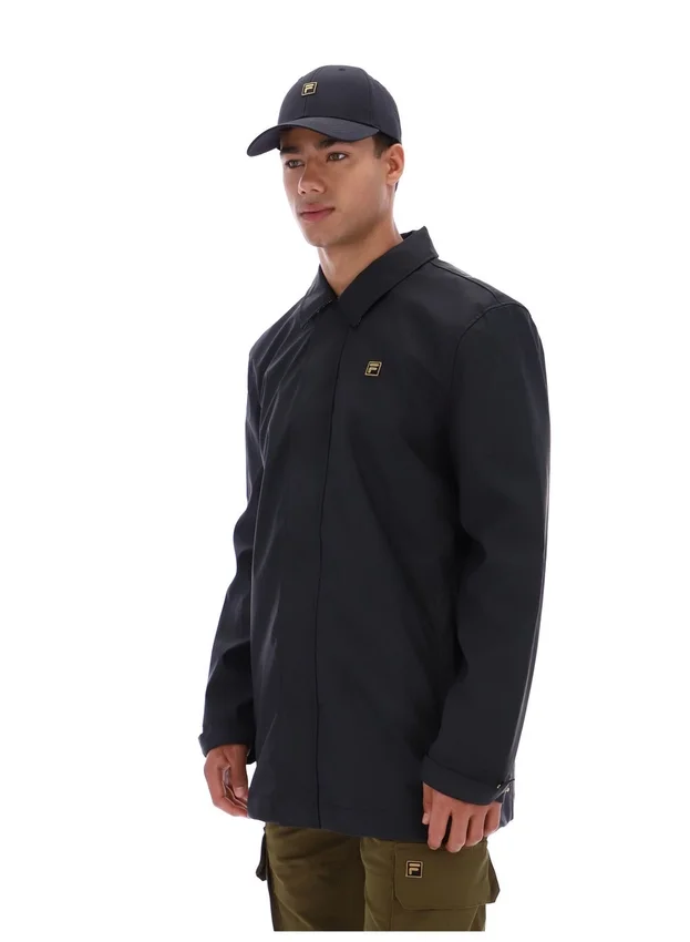 Impermeabile nero Sammy con zip integrale