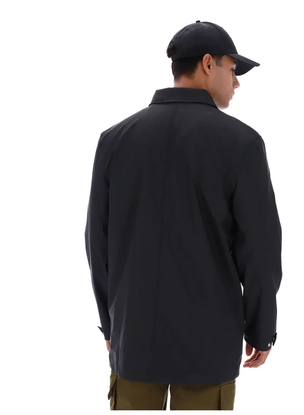 Impermeabile nero Sammy con zip integrale