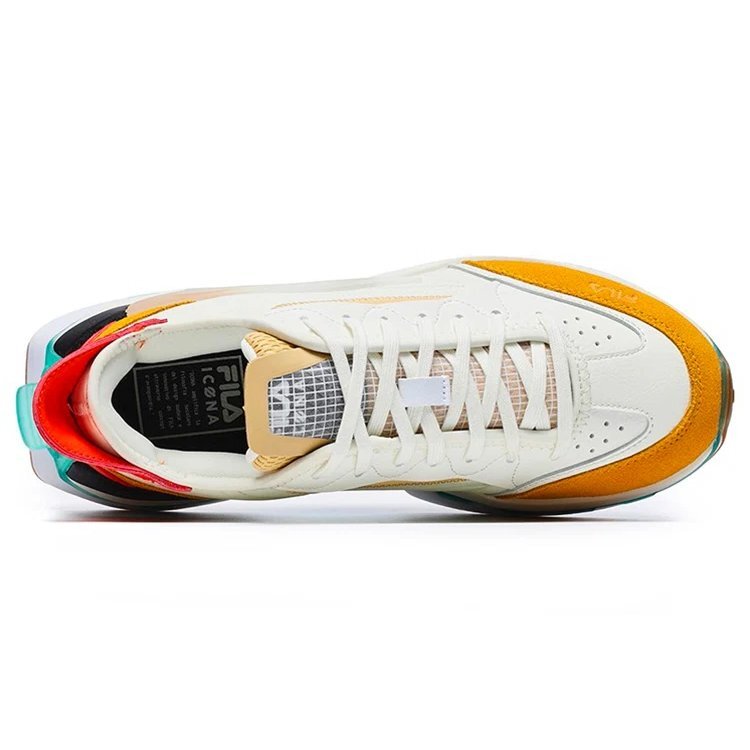 KM Shoes "Bianco Giallo Arancione"