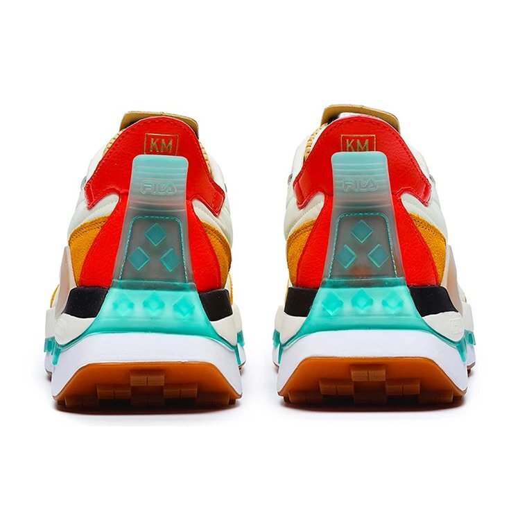 KM Shoes "Bianco Giallo Arancione"