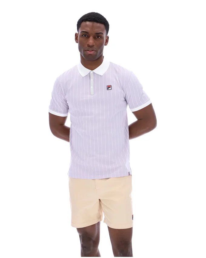 Lilla nebbioso Polo a righe BB1 Classic Vintage
