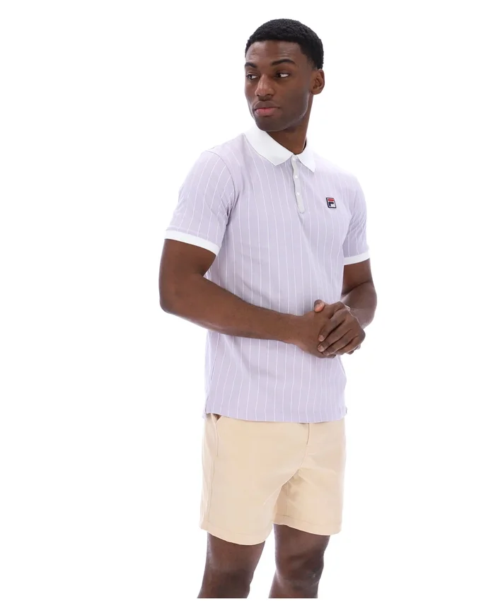 Lilla nebbioso Polo a righe BB1 Classic Vintage