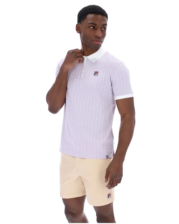 Lilla nebbioso Polo a righe BB1 Classic Vintage