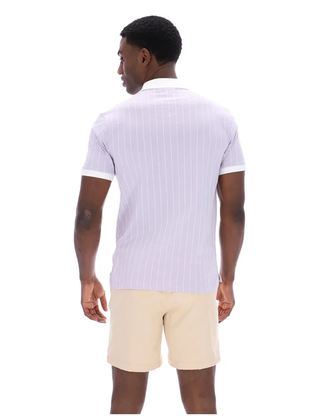 Lilla nebbioso Polo a righe BB1 Classic Vintage