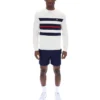 Maglia a girocollo a righe in rete Gardenia Giuseppe