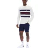 Maglia a girocollo a righe in rete Gardenia Giuseppe