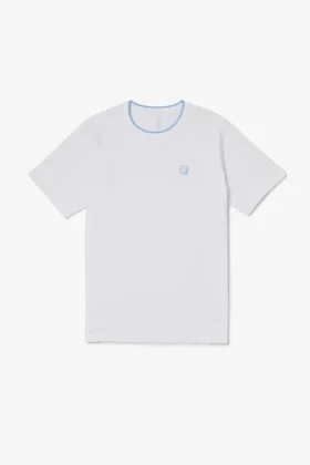 Maglia a maniche corte senza cuciture Center Court bianca