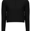 Maglia con zip a un quarto Casa Seamless nera