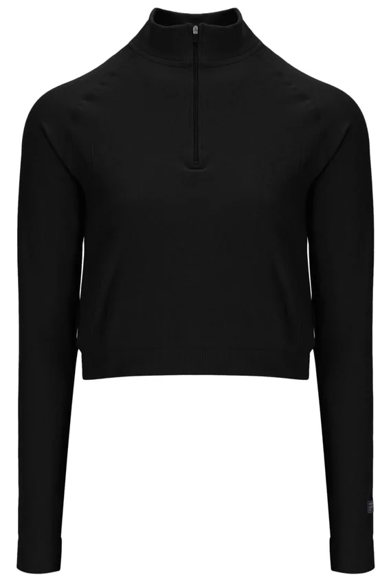 Maglia con zip a un quarto Casa Seamless nera