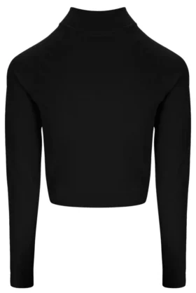 Maglia con zip a un quarto Casa Seamless nera
