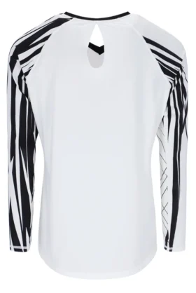 Maglia da tennis Pro a maniche lunghe bianca