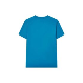 Maglia sportiva casual a maniche corte con collo rotondo, blu, pantaloncini