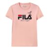 Maglietta a maniche corte rosa con logo Alphabet Sports, morbida sulla pelle