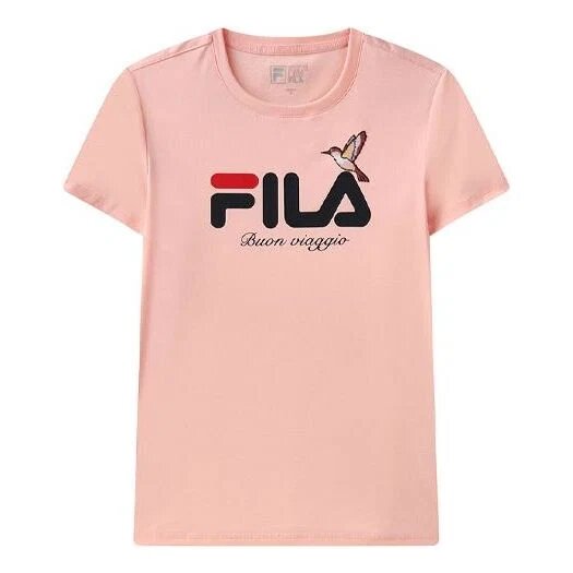 Maglietta a maniche corte rosa con logo Alphabet Sports, morbida sulla pelle