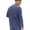 Maglietta a righe vintage in denim indaco a maniche lunghe