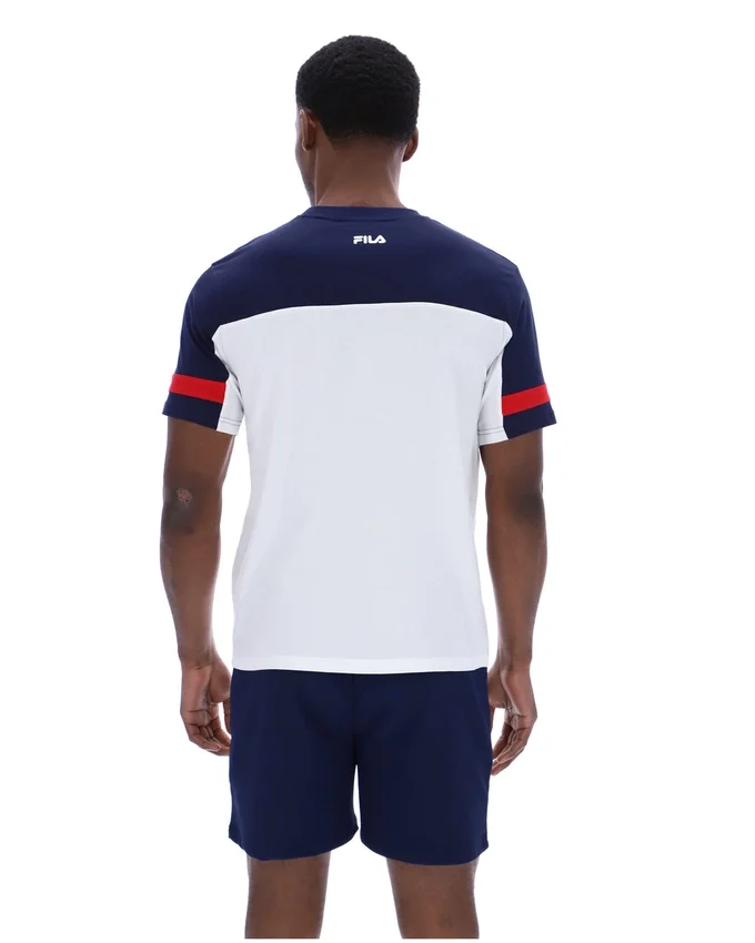 Maglietta bianca Damon Cut and Sew
